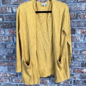 Madewell mustard yellow sweater cardigan size small